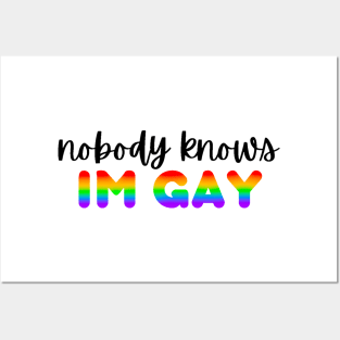 nobody knows i’m gay Posters and Art